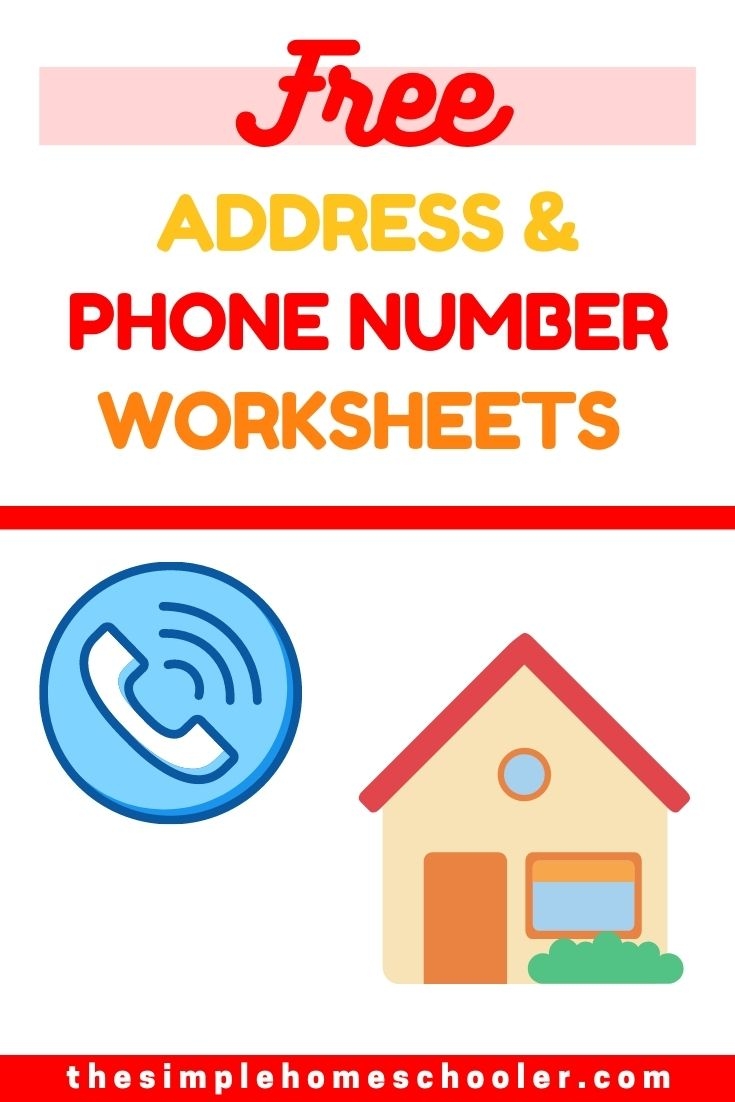 Free Awesome Address Phone Number Worksheets Easy Print The Simple Homeschooler