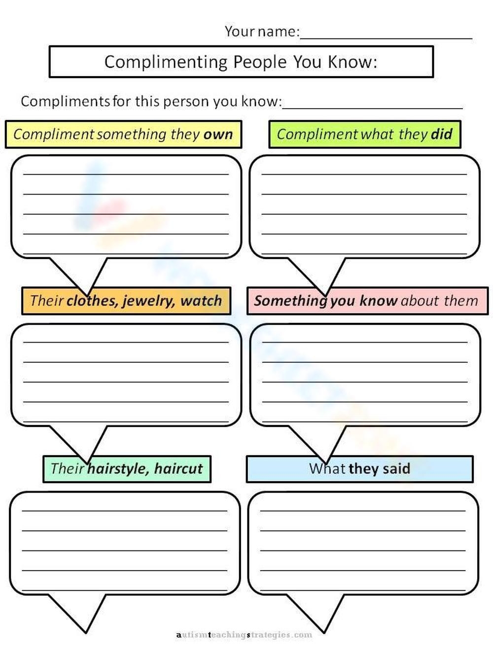 Free Collection Of Social Skills Worksheets For Autism Worksheets Library