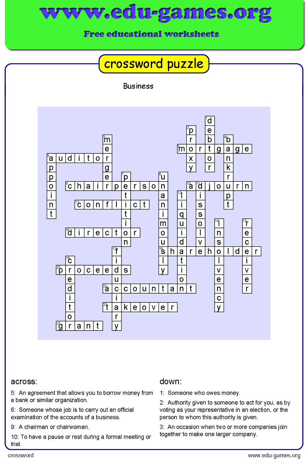 crossword maker printable