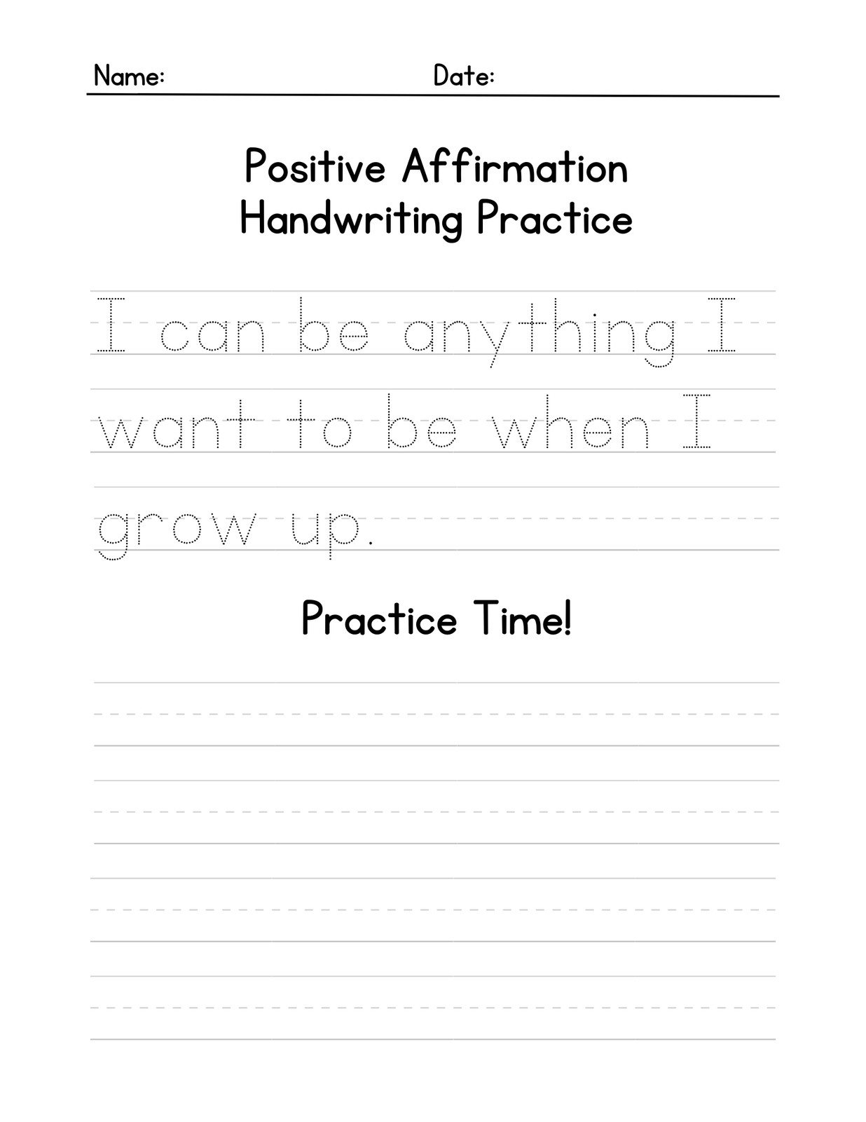 free printable handwriting worksheets for kindergarten