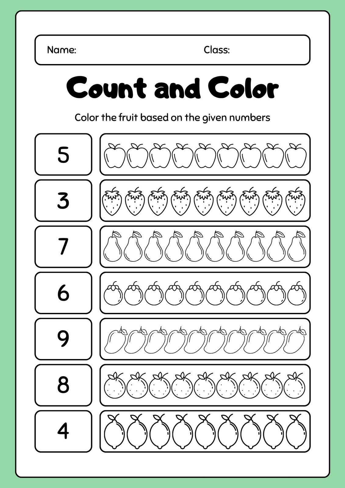 free printable preschool worksheets math