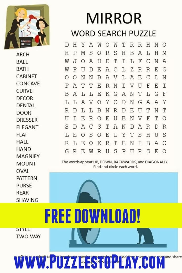 mirroreyes printable crosswords