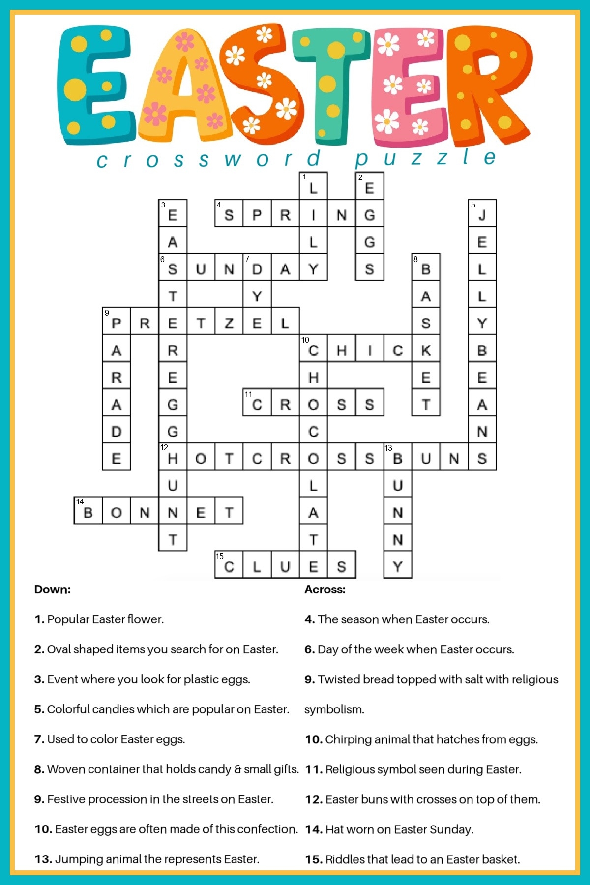 free printable crosswords easy