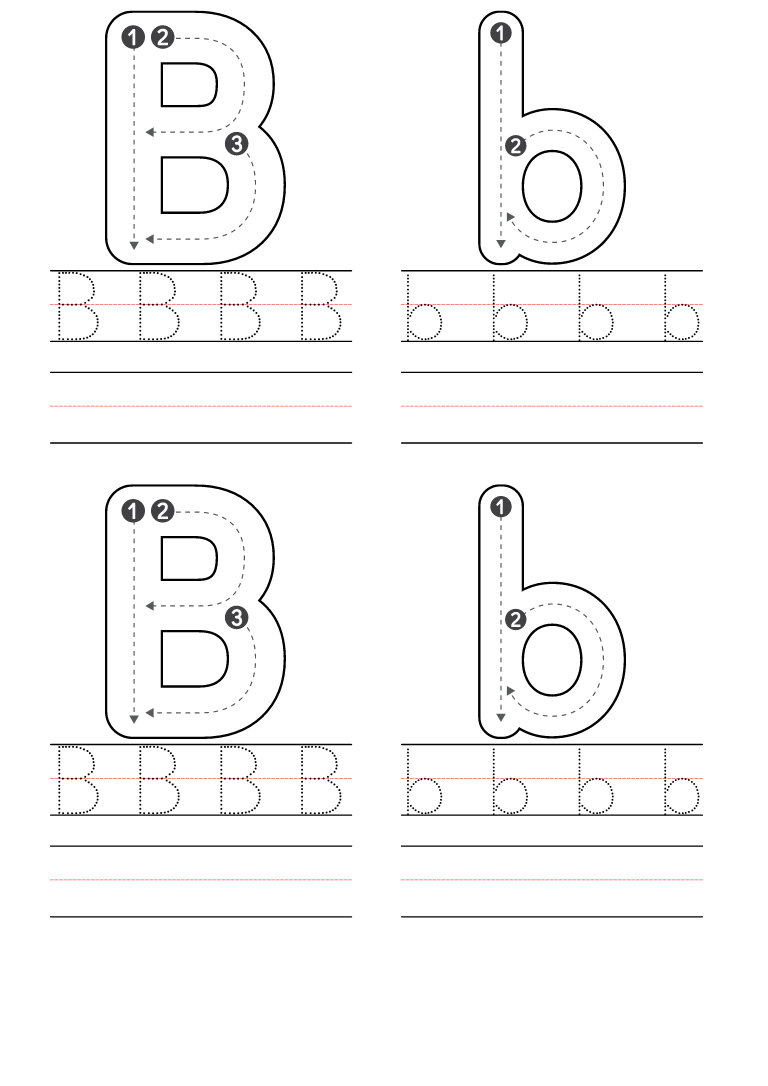 letter b free printable worksheets