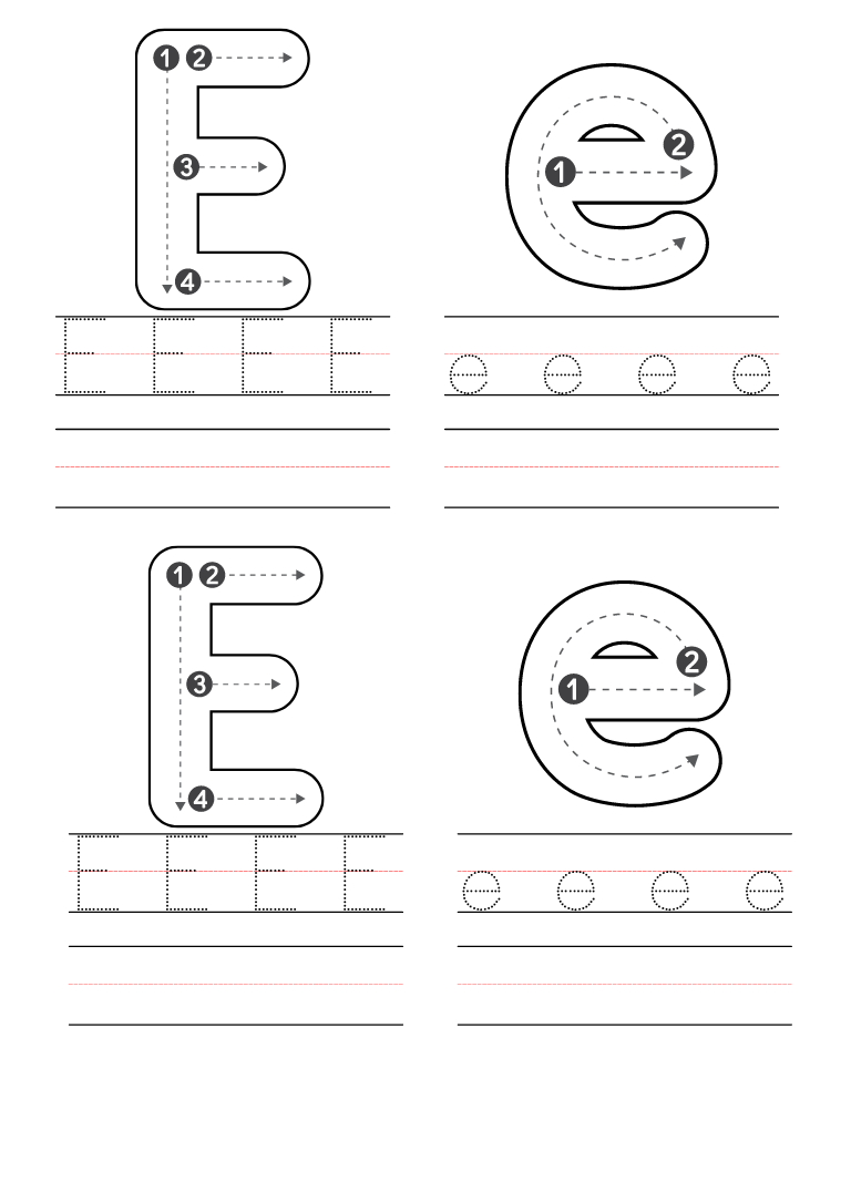 printable letter e worksheets for preschool