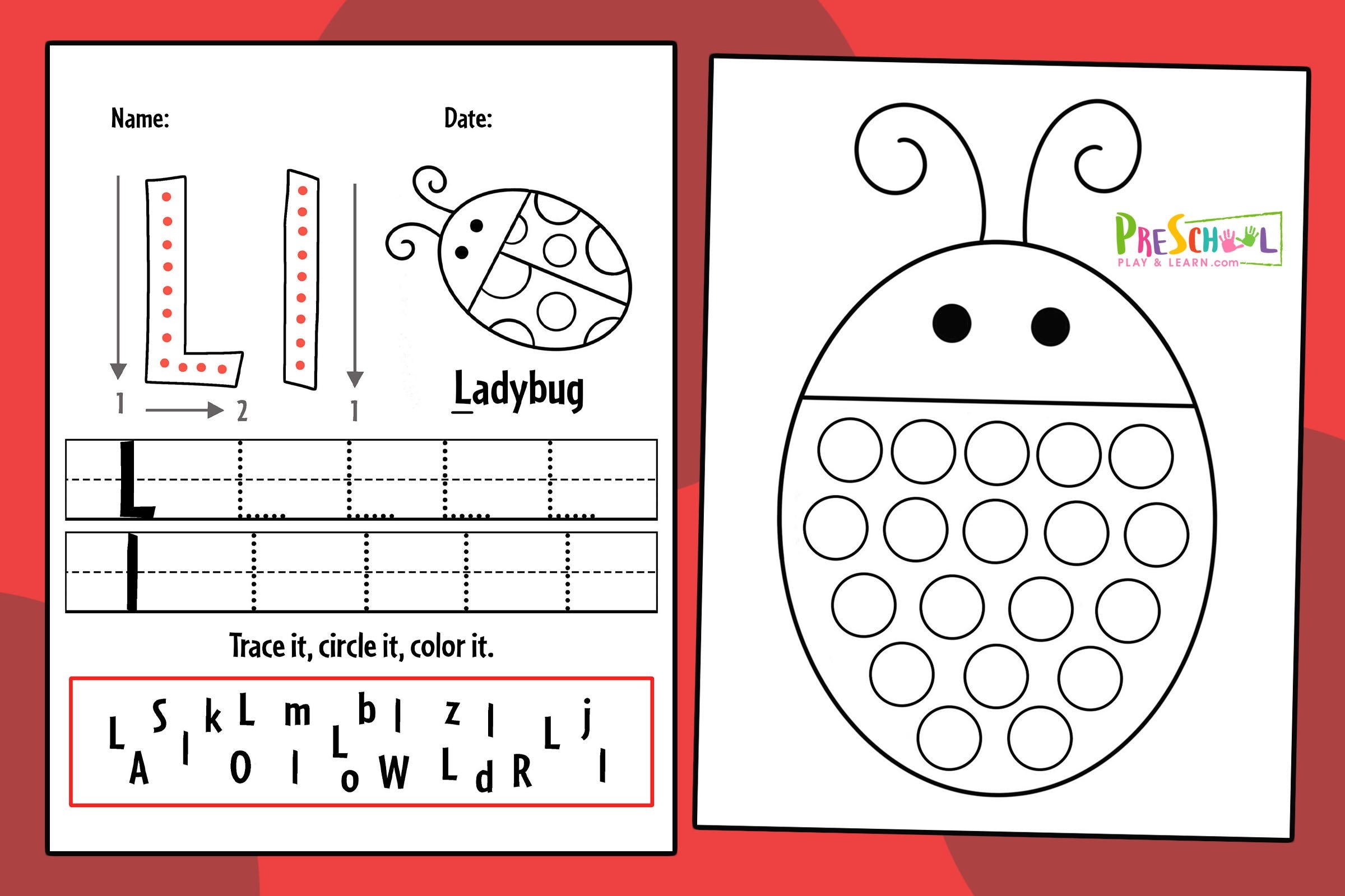 pre k printable worksheets