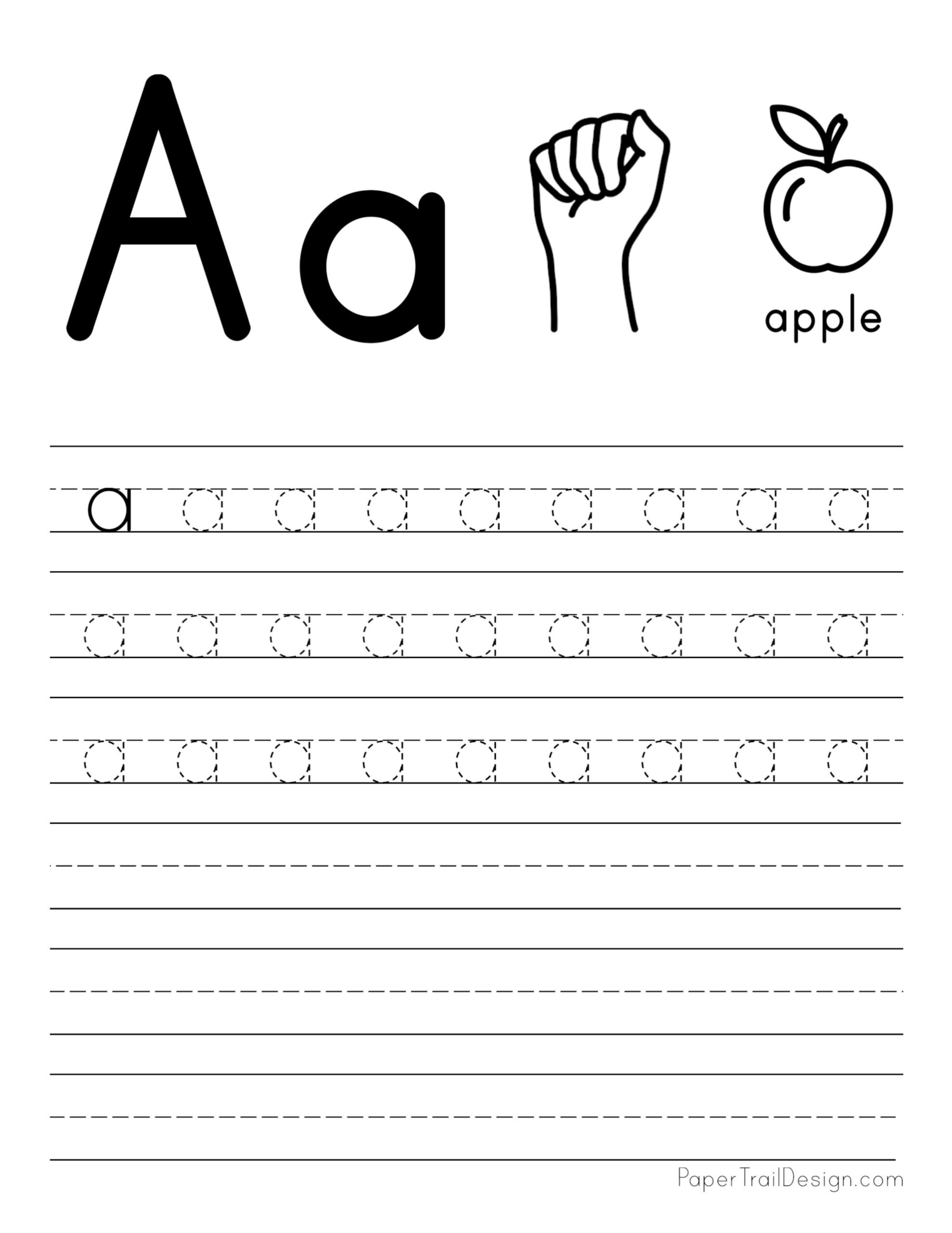 free printable letter tracing worksheets