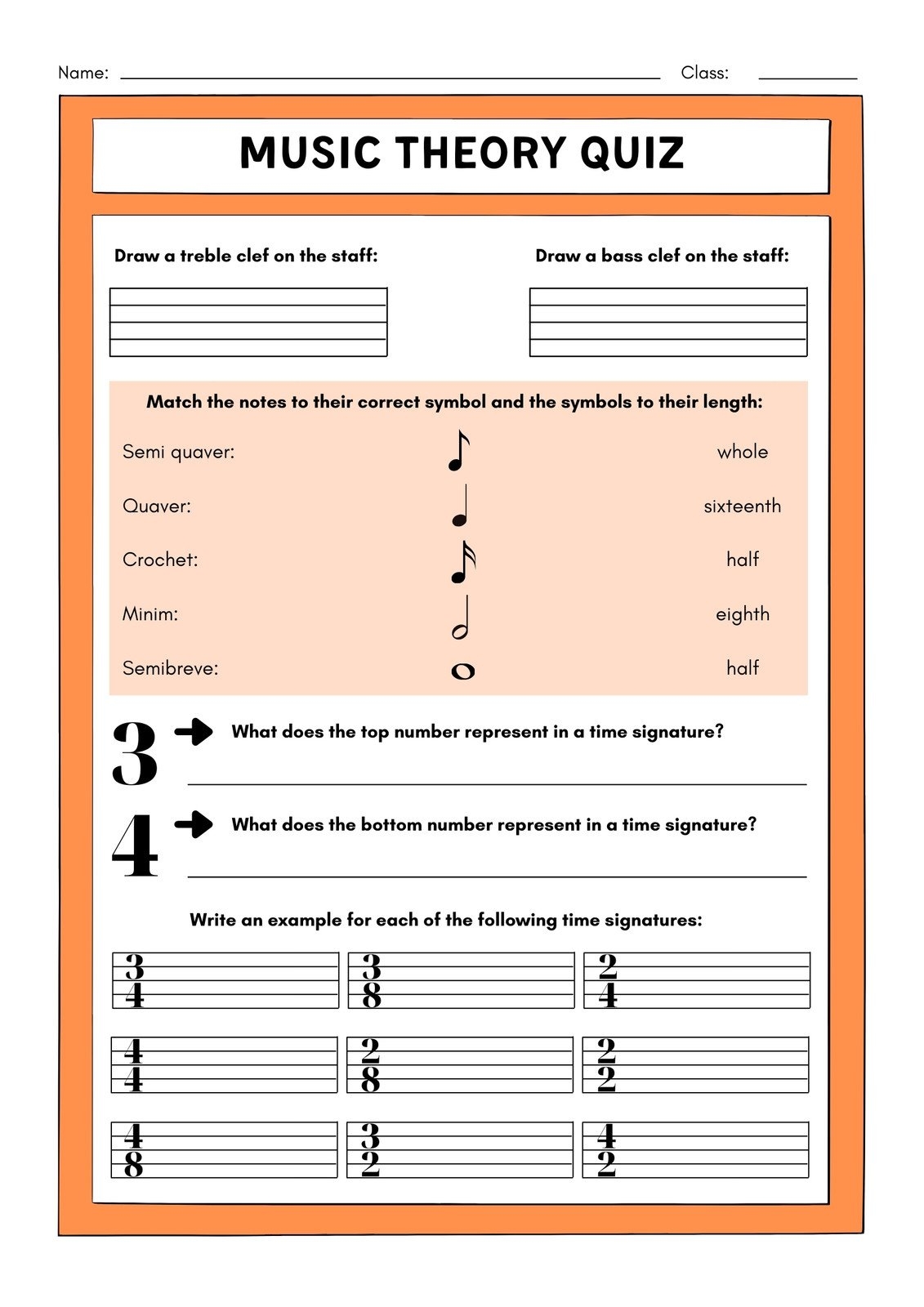 printable music theory worksheets