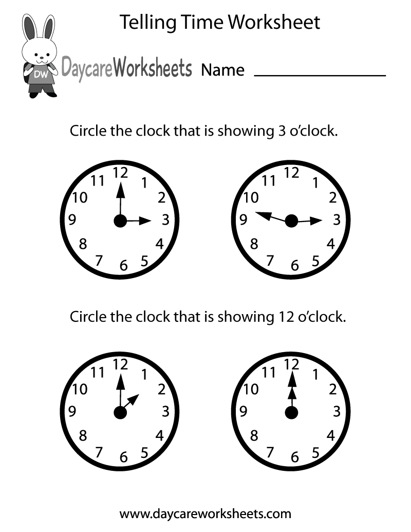 free printable time worksheets