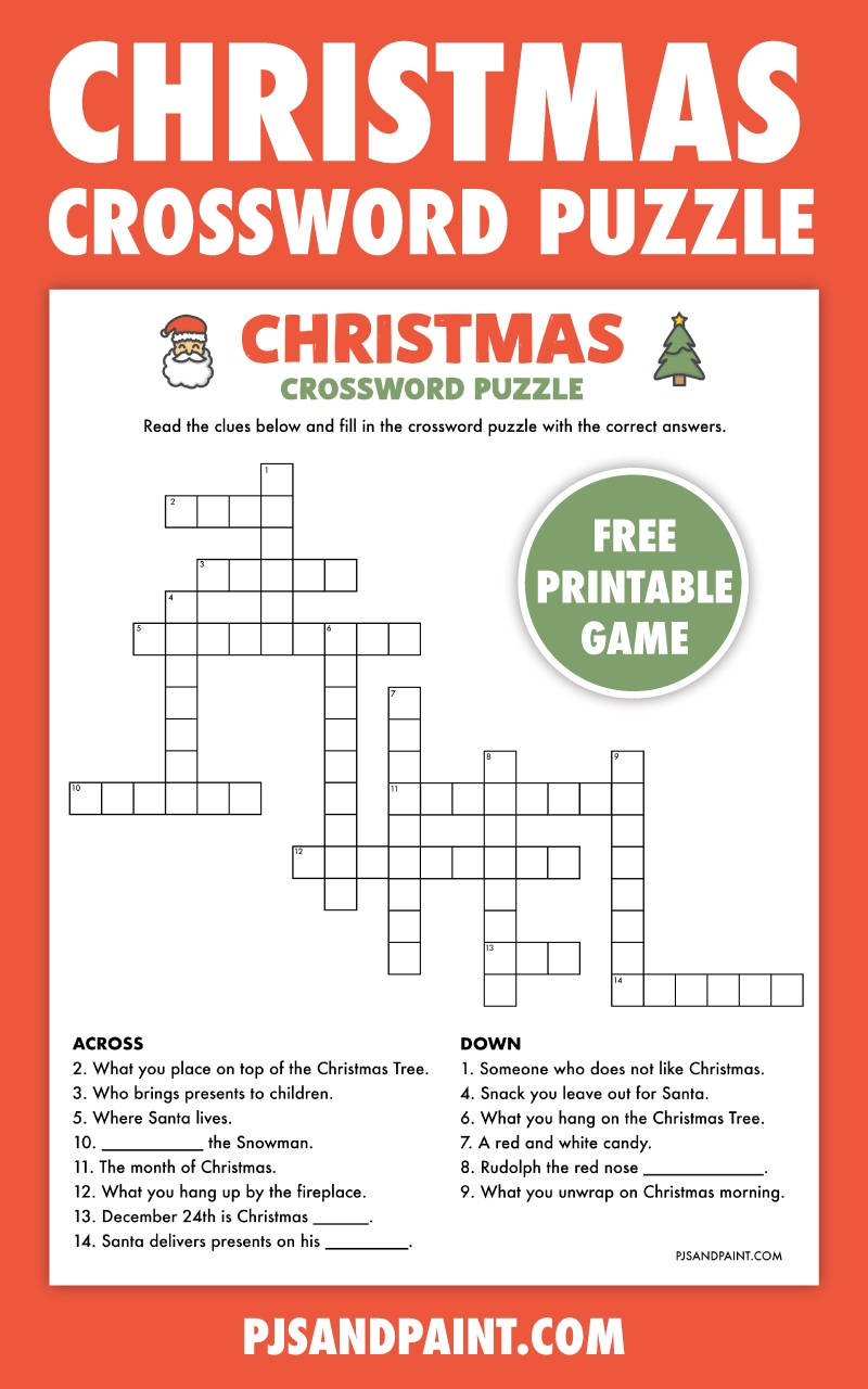 free printable xmas crosswords