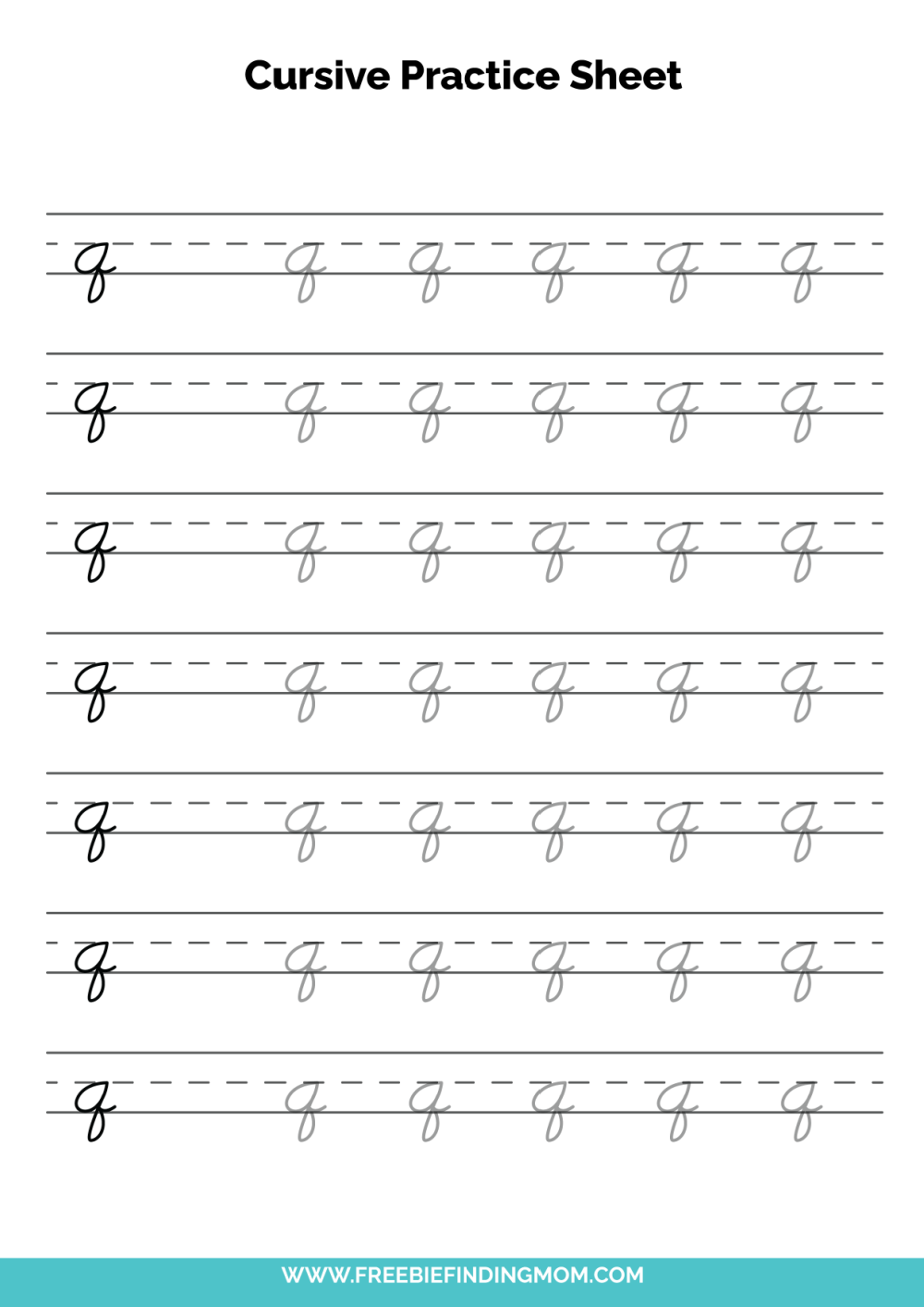 free cursive worksheets printable