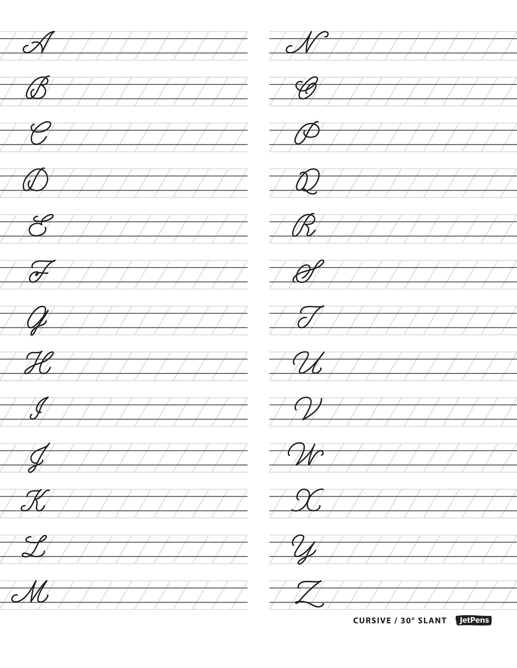 free cursive printable worksheets