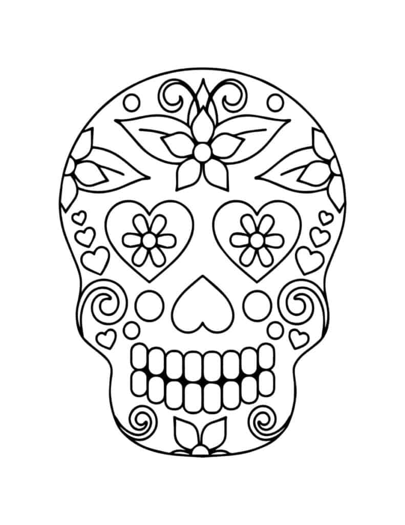Free Printable Day Of The Dead Coloring Pages for Kids And Adults Hess UnAcademy
