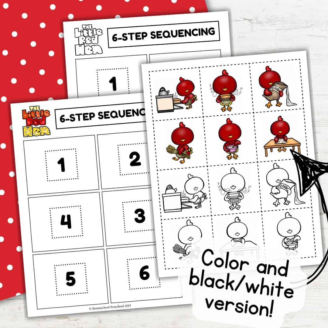Free Printable Little Red Hen Sequencing Cards For Kids