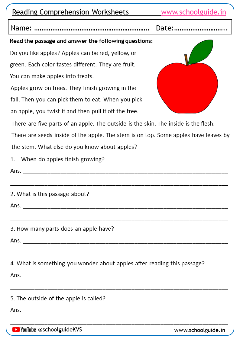free printable reading comprehension worksheets grade 4