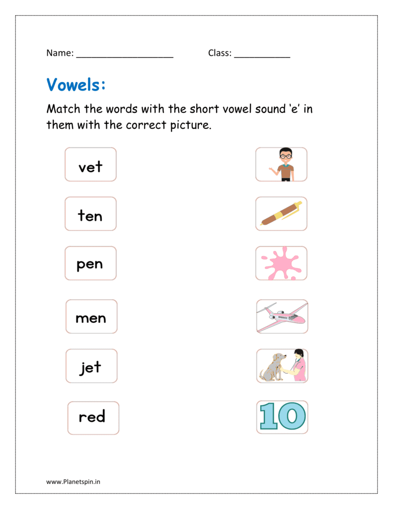 Free Printable Short Vowel Worksheets Planetspin in