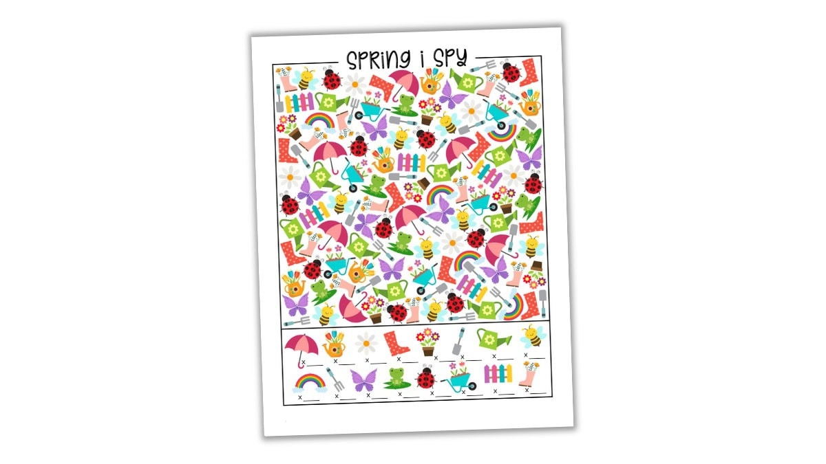 Free Printable Spring I Spy Game Answer Key The Craft at Home Family