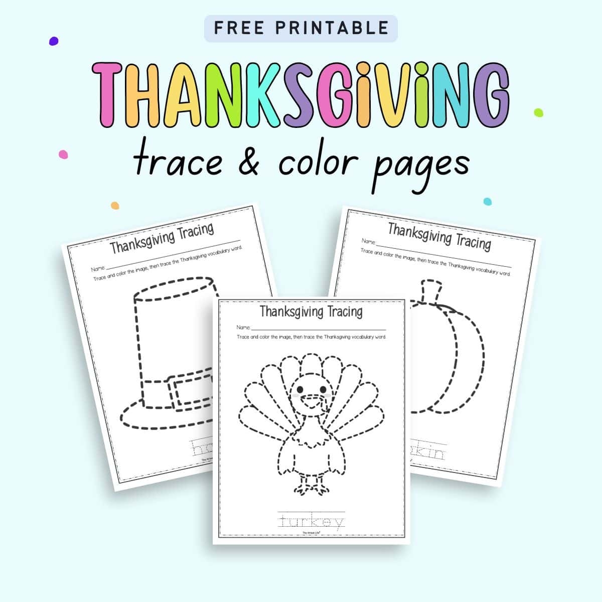 free printable worksheets on thanksgiving