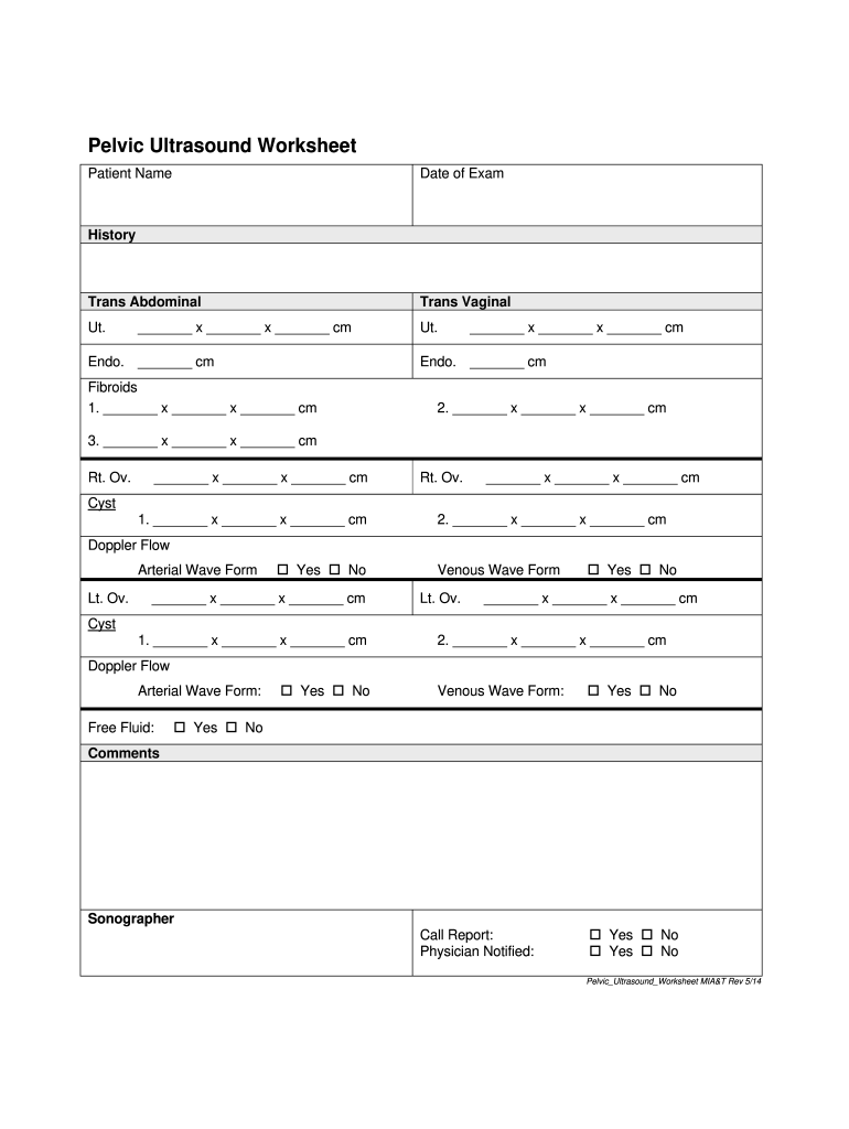 Free Printable Ultrasound Worksheets Fill Out Sign Online DocHub