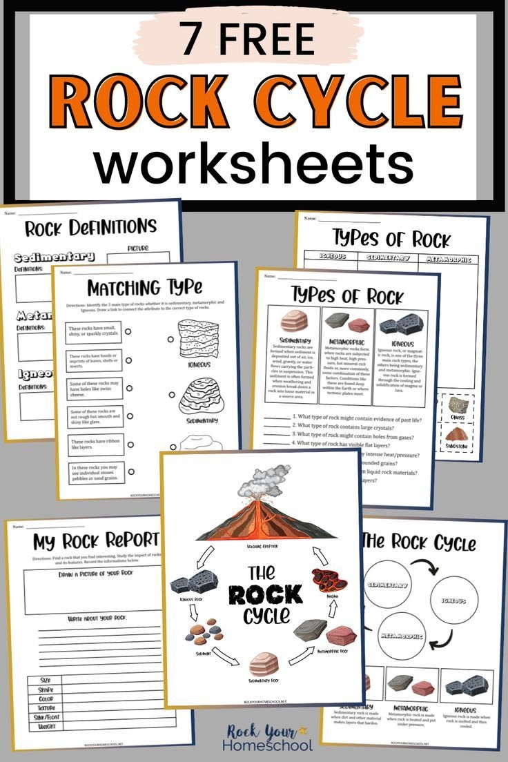 Free Rock Cycle Worksheets For Simple Science Fun For Kids