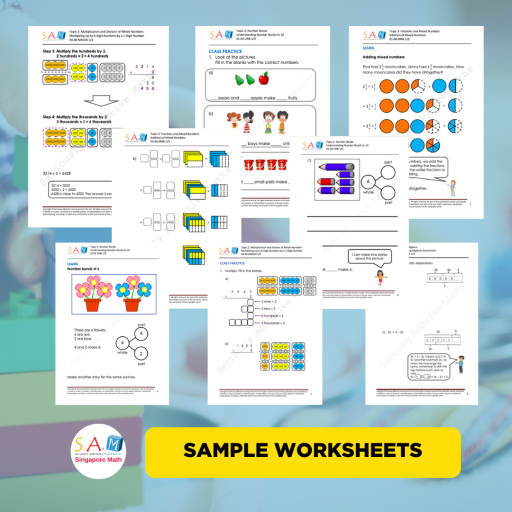 Free SAM Singapore Math Worksheets World s Largest Singapore Math Enrichment Program