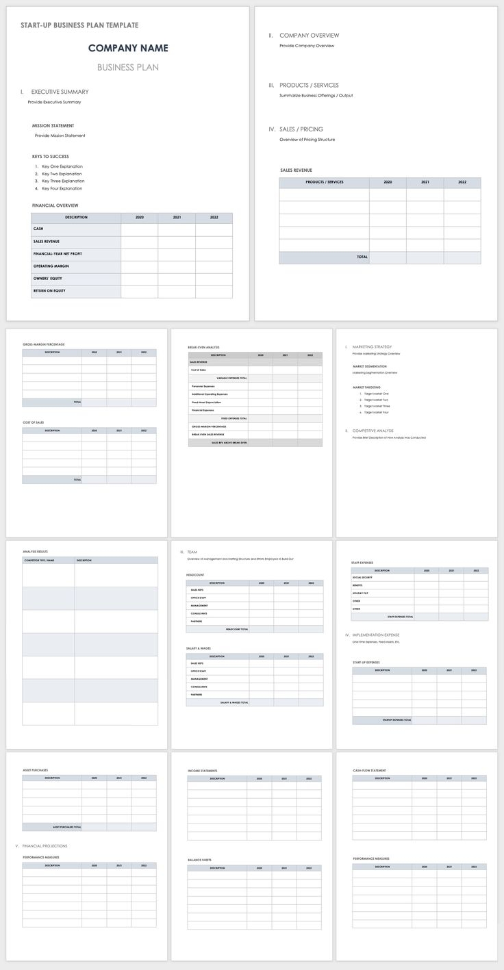 Free Simple Business Plan Templates Smartsheet