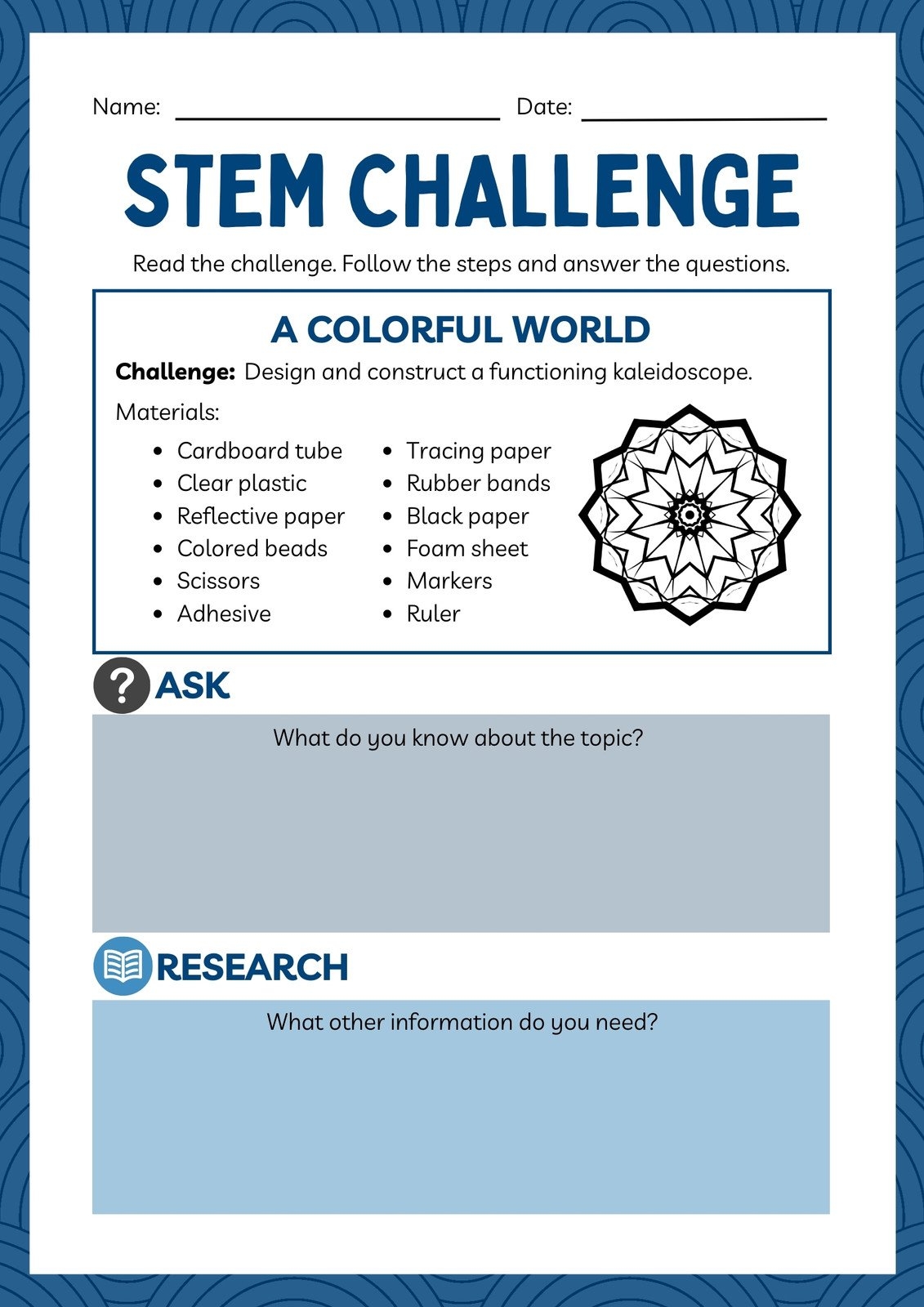 free printable stem worksheets