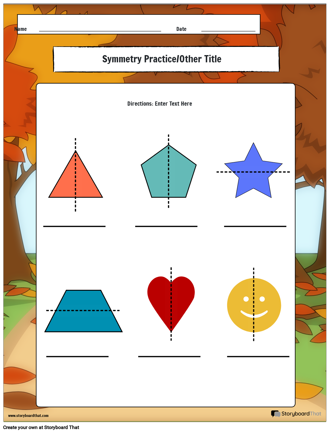 free printable symmetry worksheets