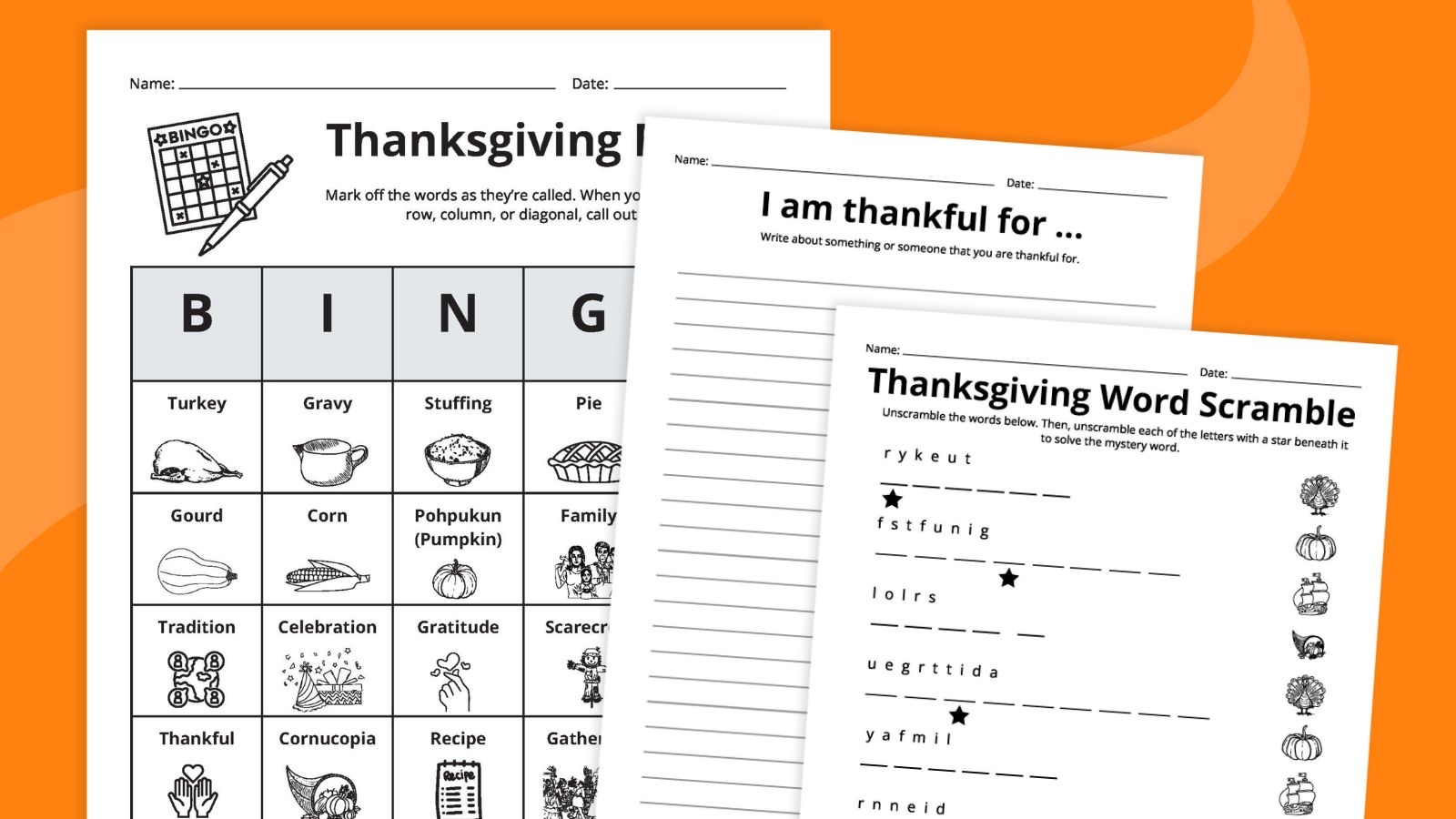 thanksgiving worksheets free printable