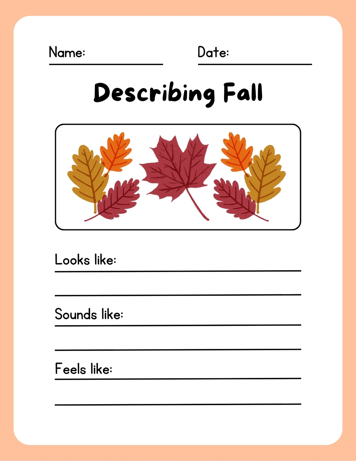 Free To Edit Autumn themed Worksheet Templates Canva