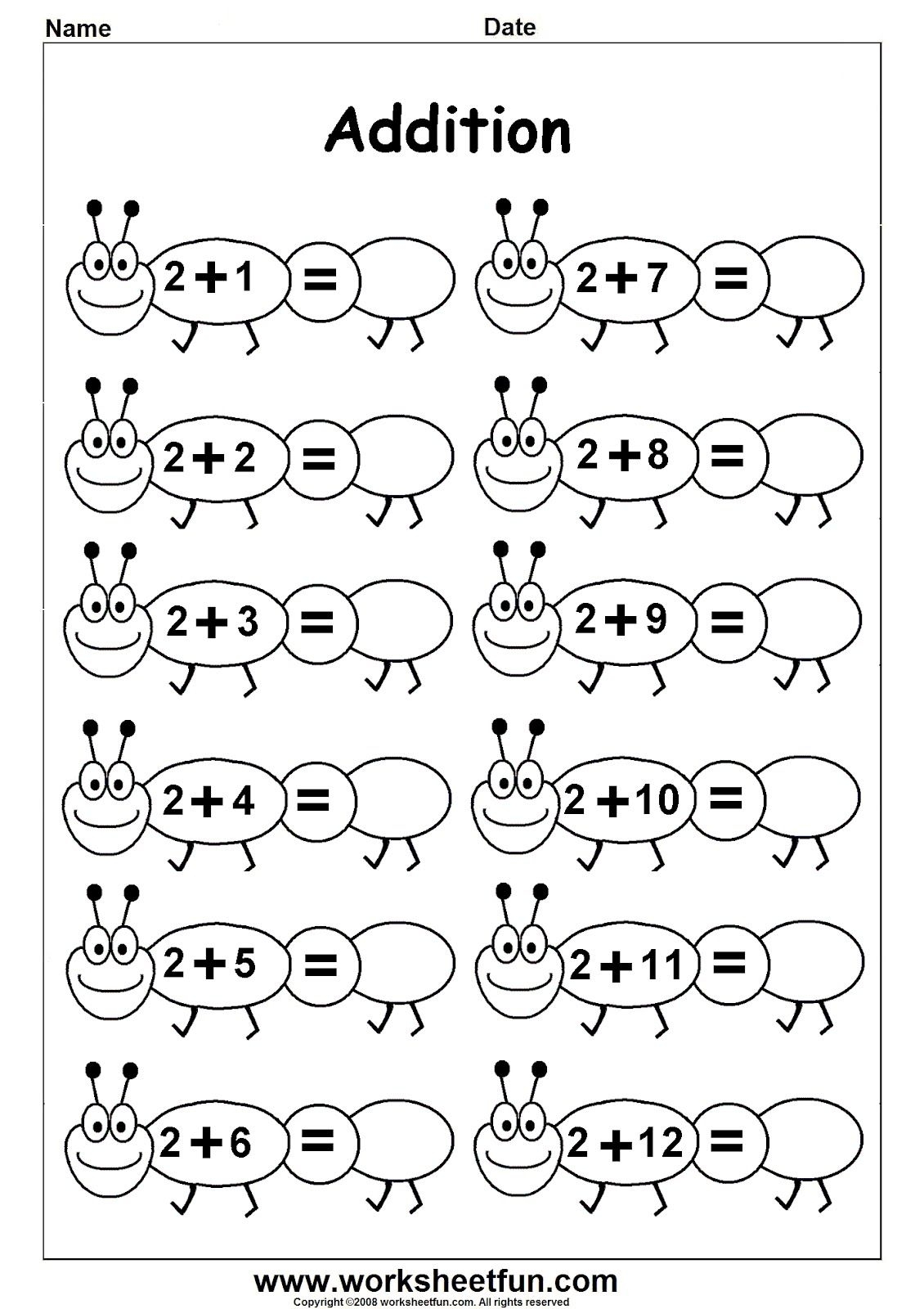 free printable math worksheets kindergarten