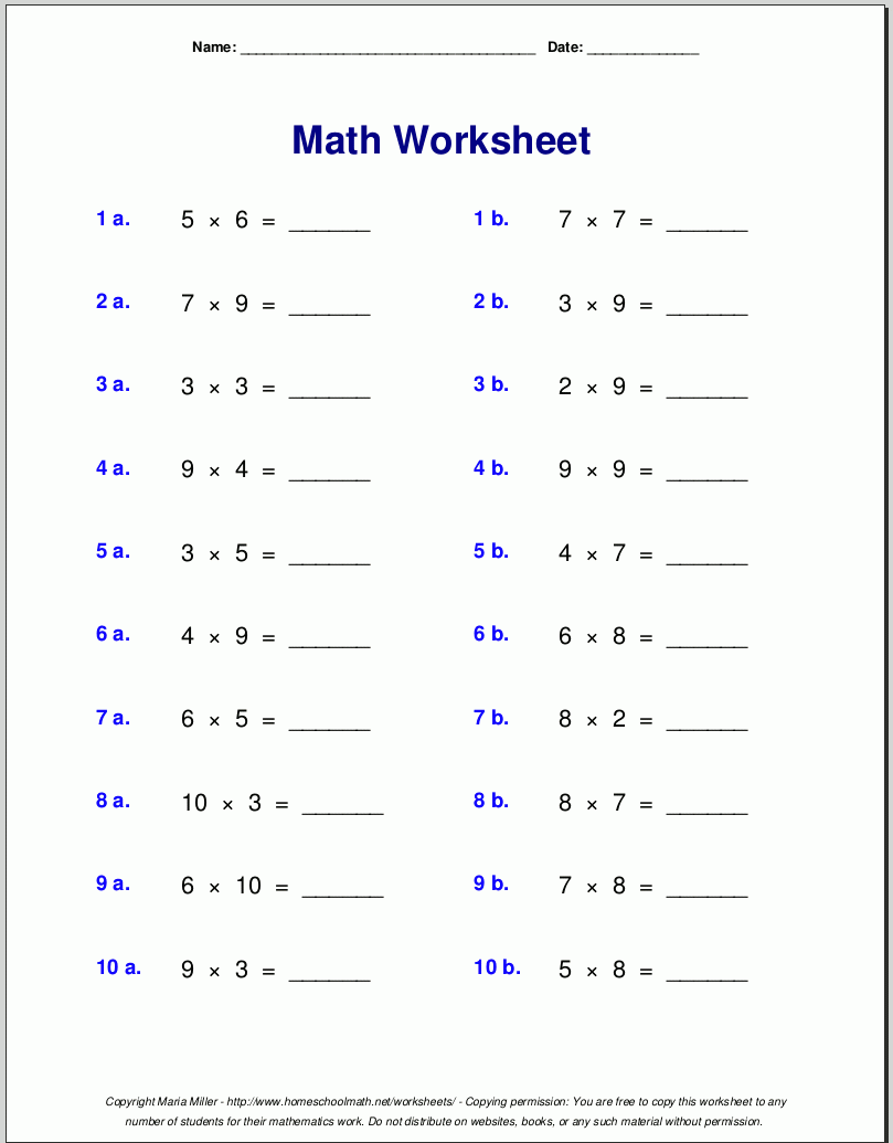 printable worksheets for 4th graders