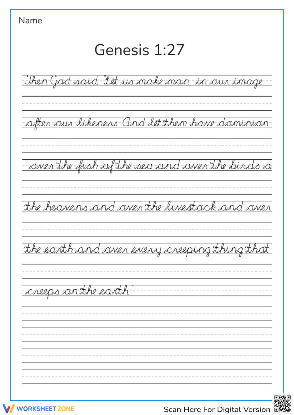 Grade 5 Handwriting Worksheets Printable