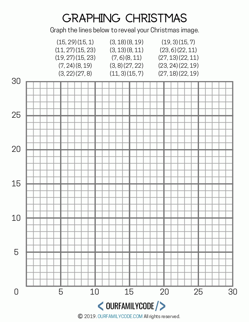 Graphing Christmas Coordinates Math Art Activity Our Family Code
