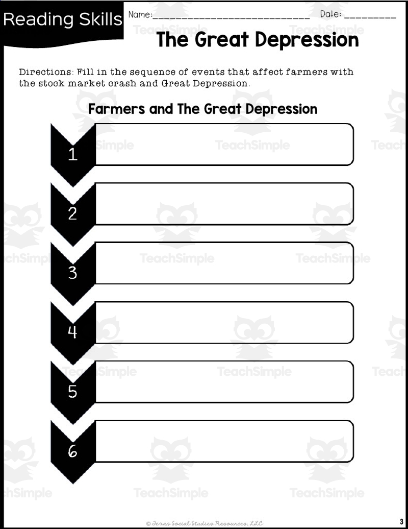 GREAT DEPRESSION Worksheets Worksheets Library