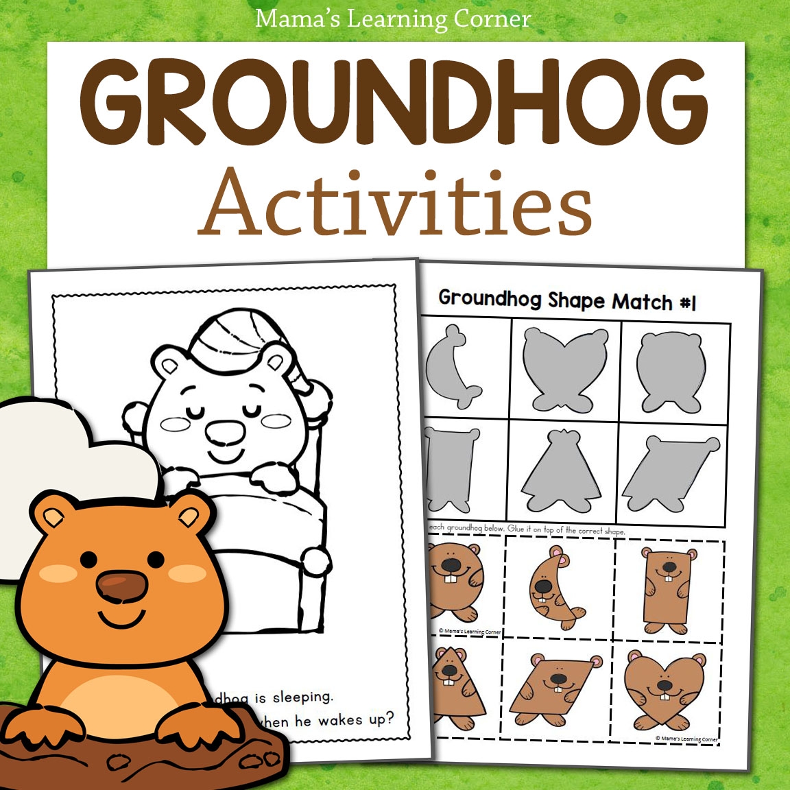 free printable groundhog day worksheets