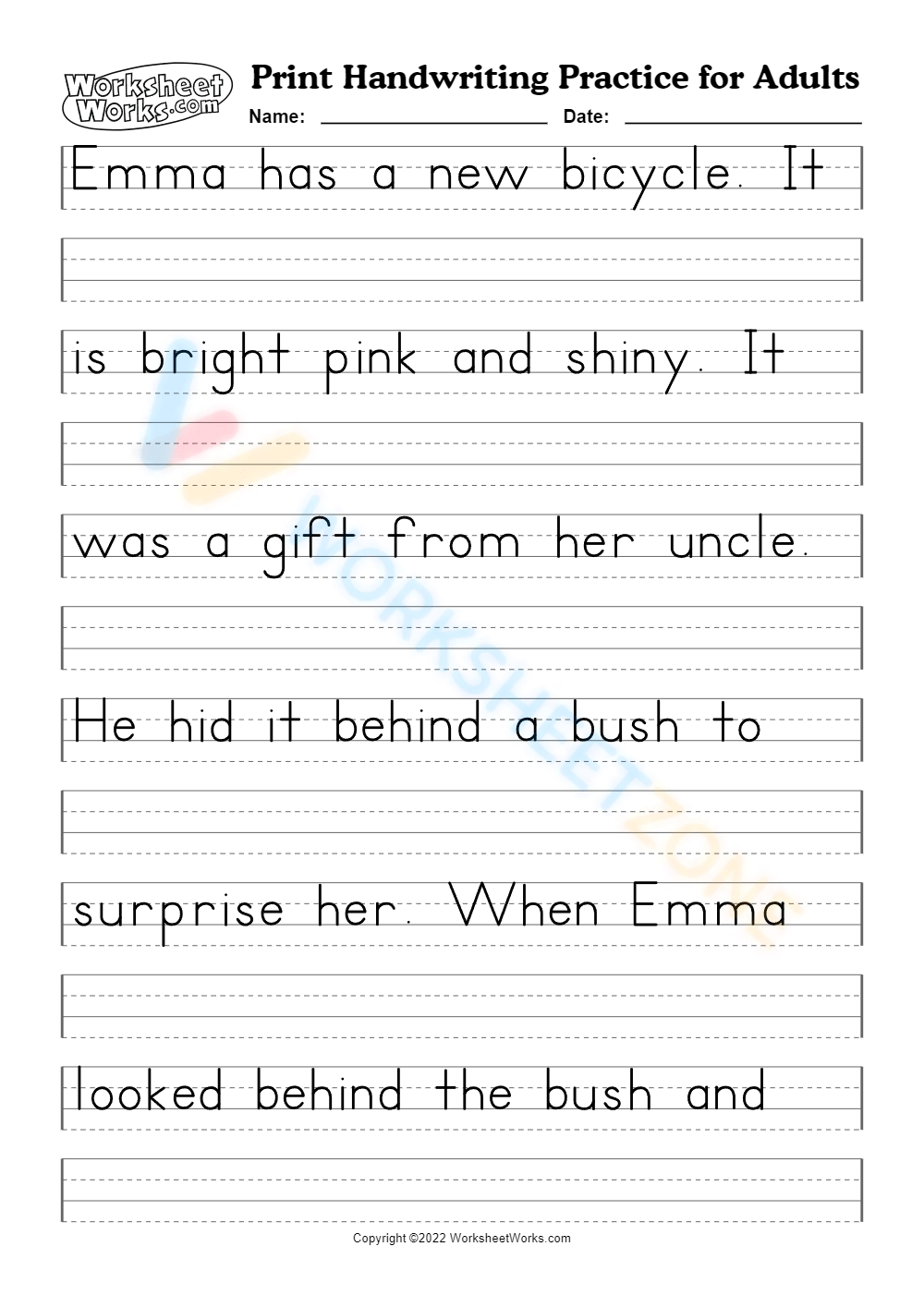 Handwriting Worksheets Printable