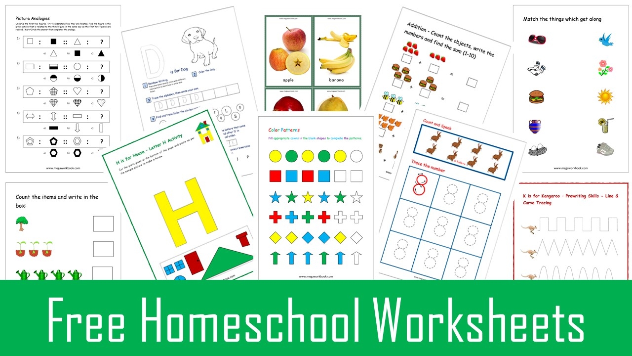 free homeschool printable worksheets