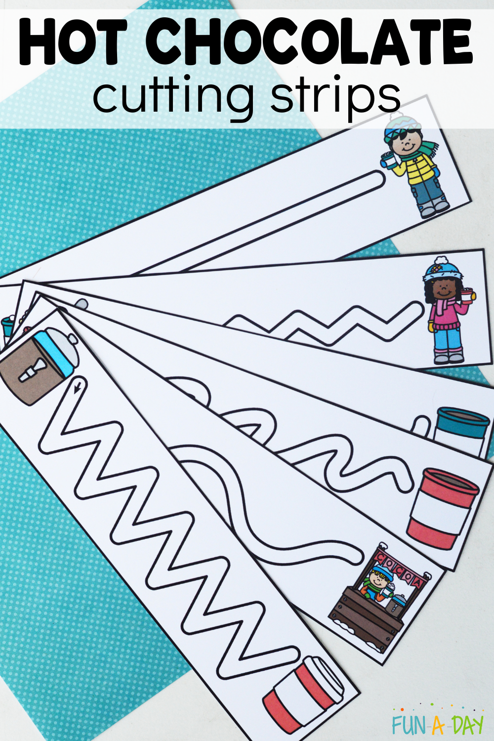 Hot Chocolate Cutting Strips Free Printable Fun A Day 