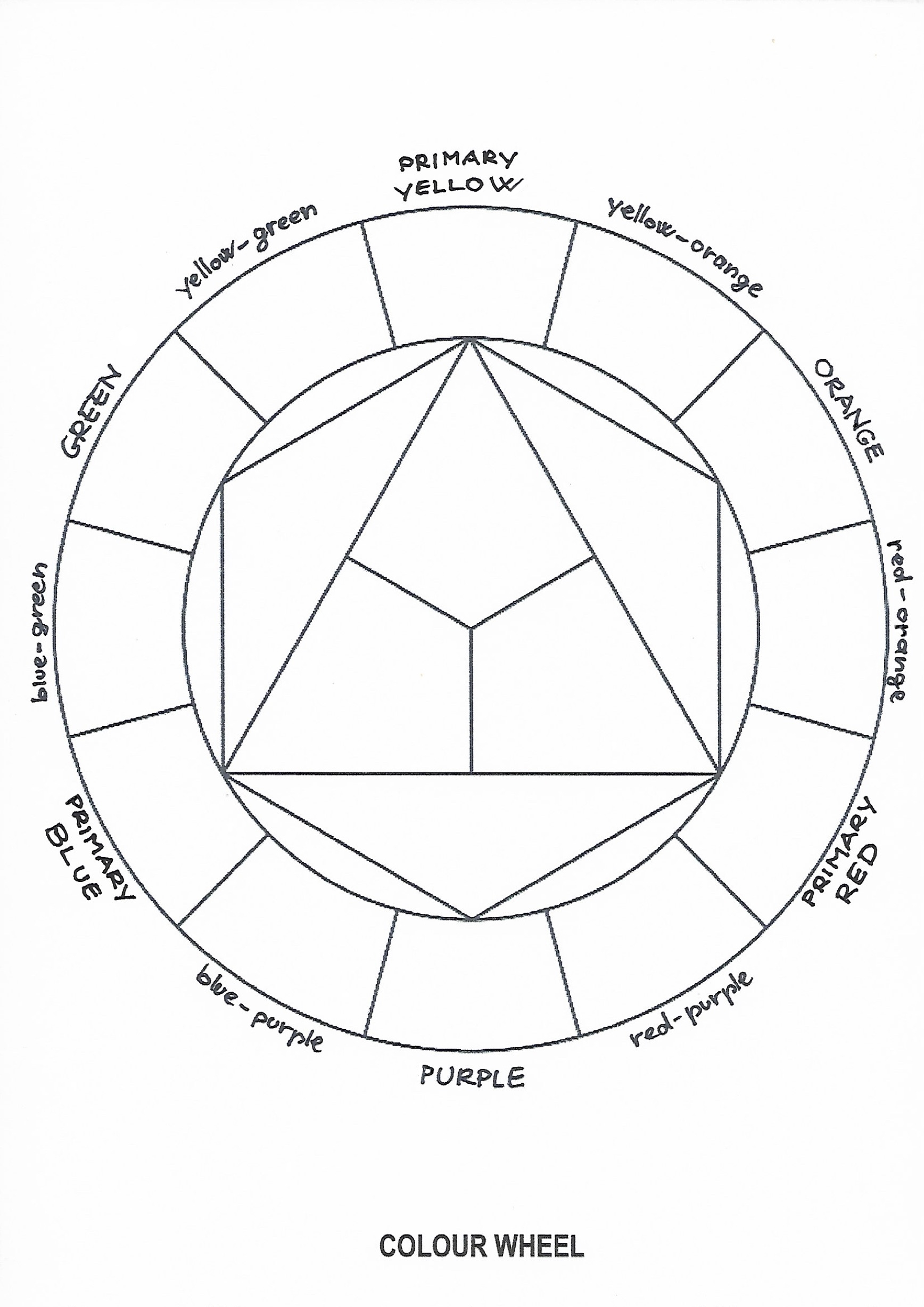 printable color wheel worksheet
