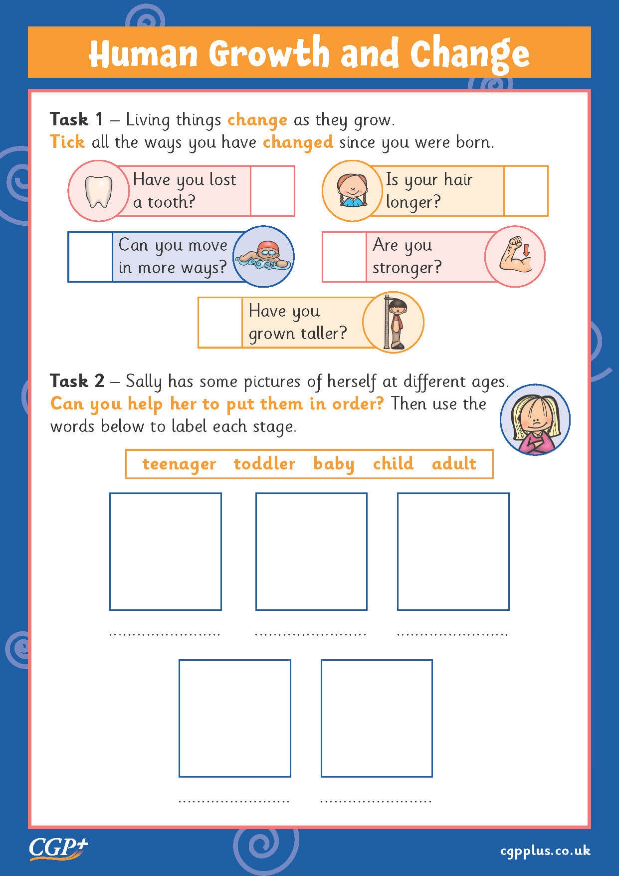 growing and changing printable worksheets