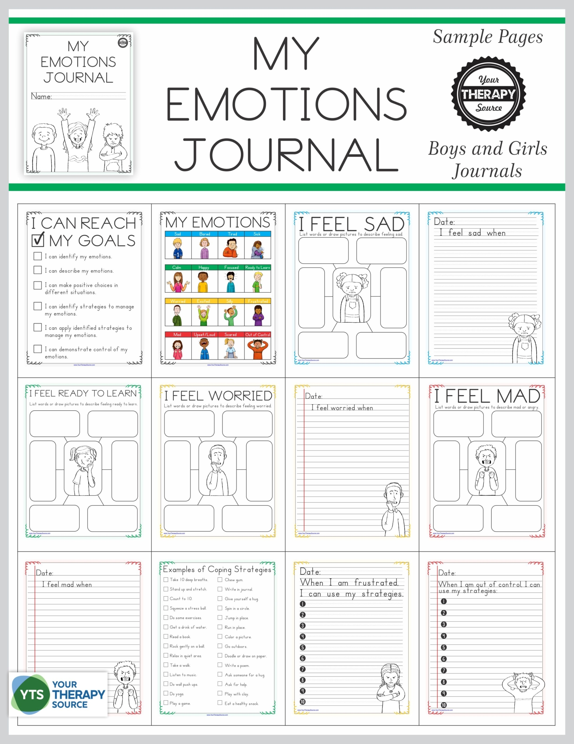 feelings and emotions worksheets printable