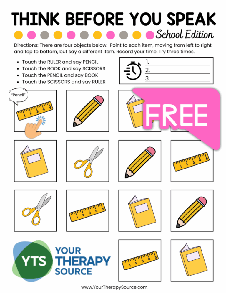 Impulse Control Worksheets Free Your Therapy Source