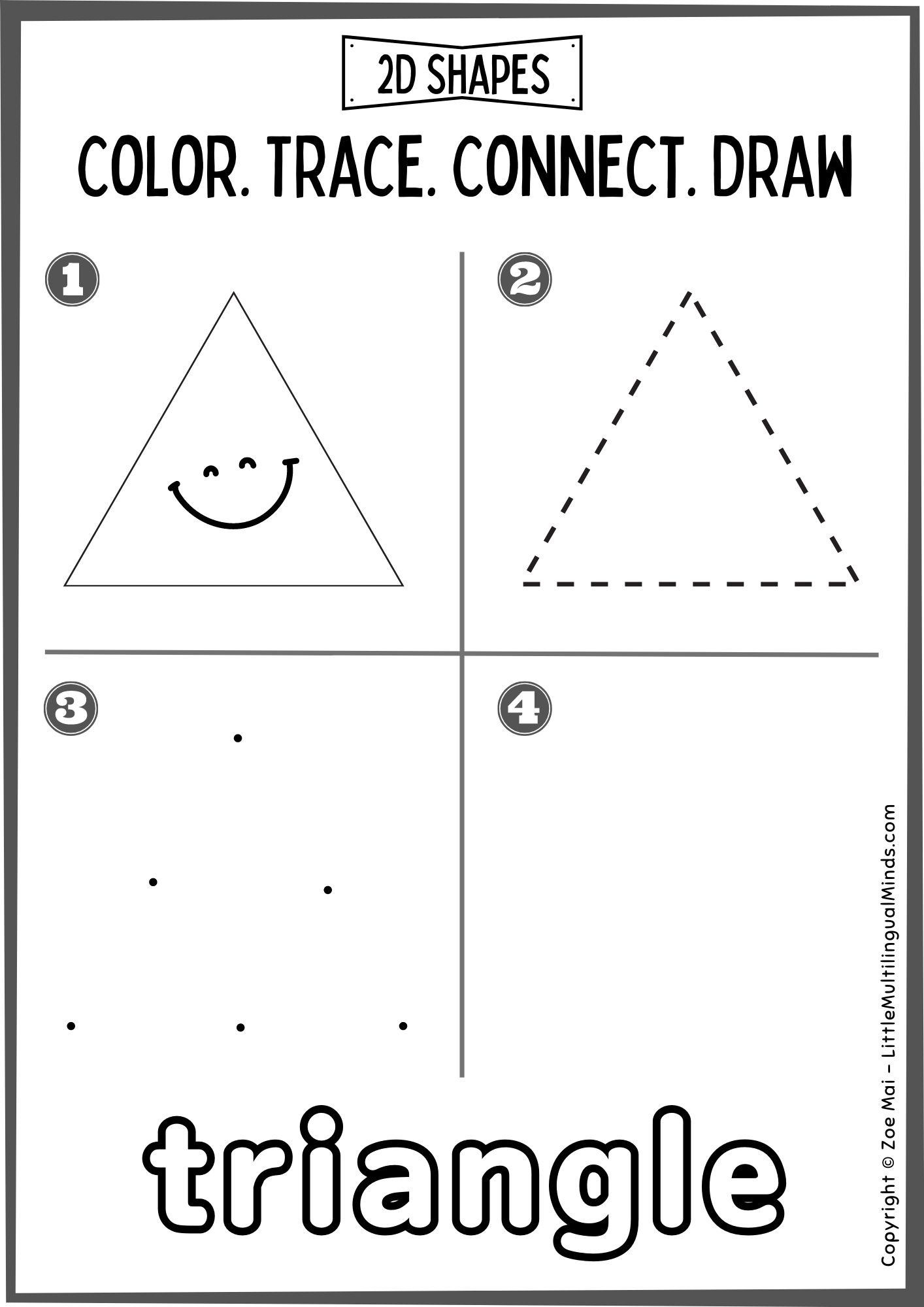 Kindergarten 2D Shapes Worksheet TRIANGLES Shape Sort Shape Hunt Math Made By Teachers