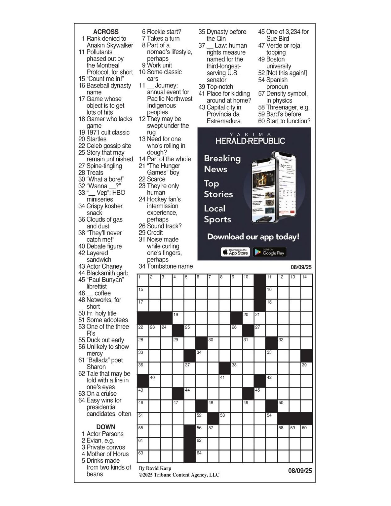 la times printable sunday crossword