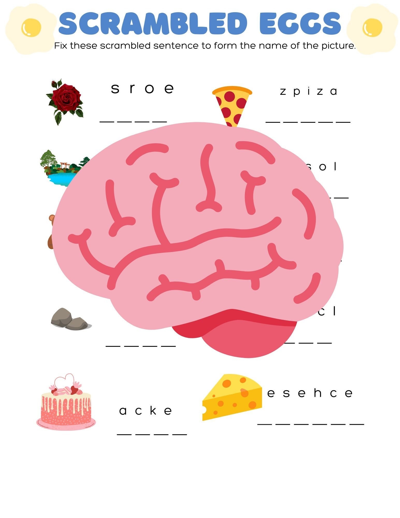 Language Rehabilitation Worksheet Etsy