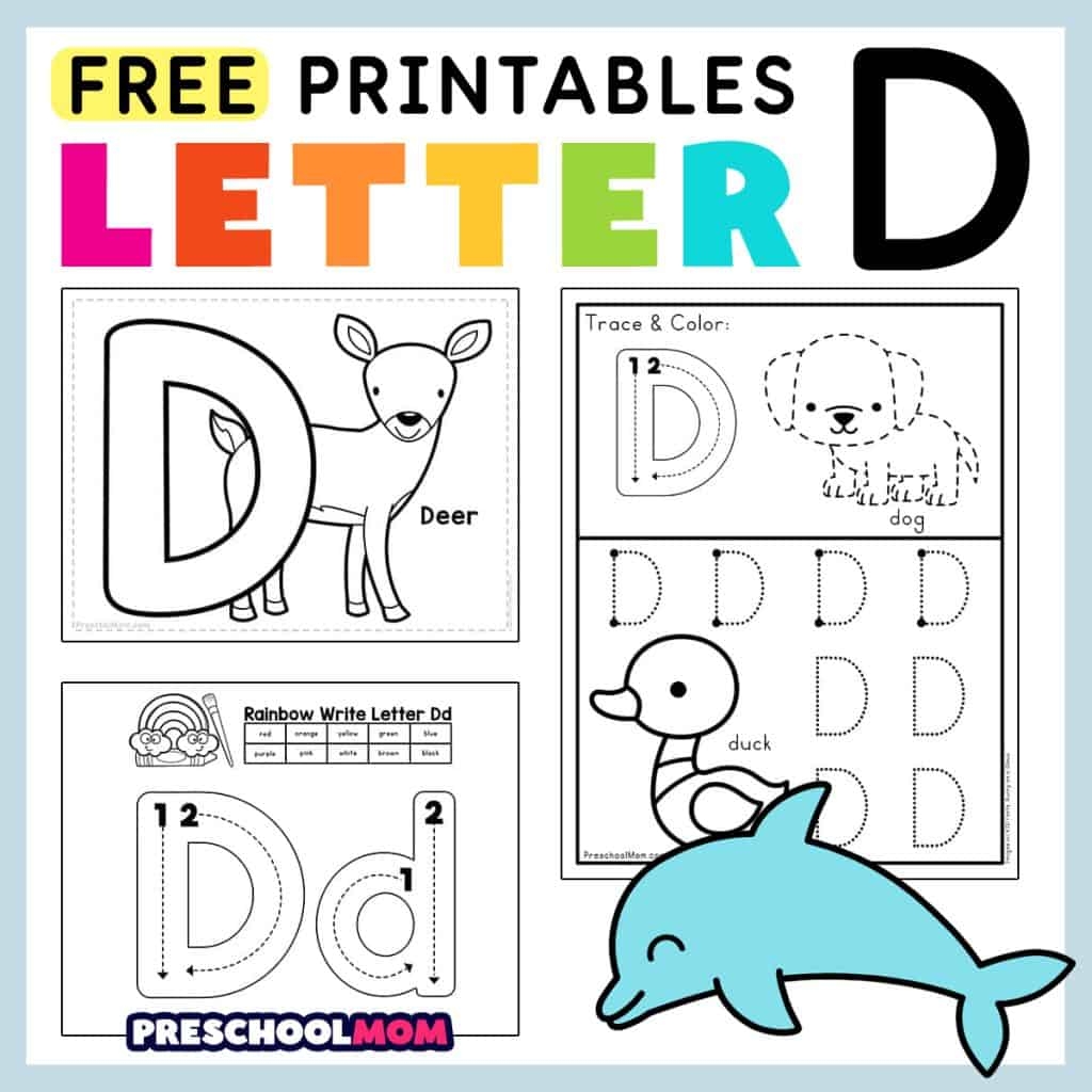 printable letter d worksheets
