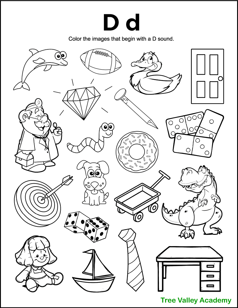 free printable worksheets letter d