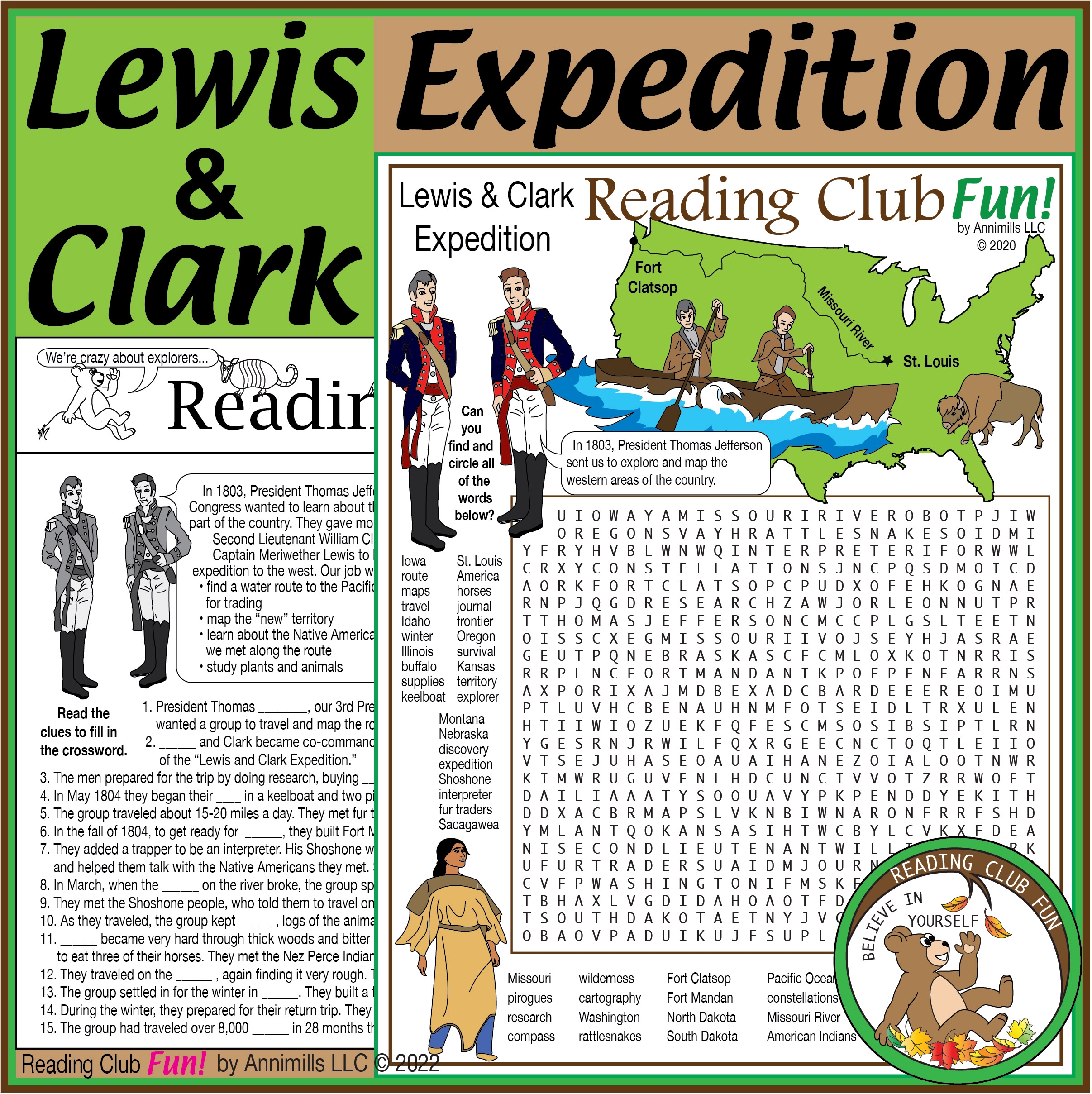 lewis and clark printable worksheets