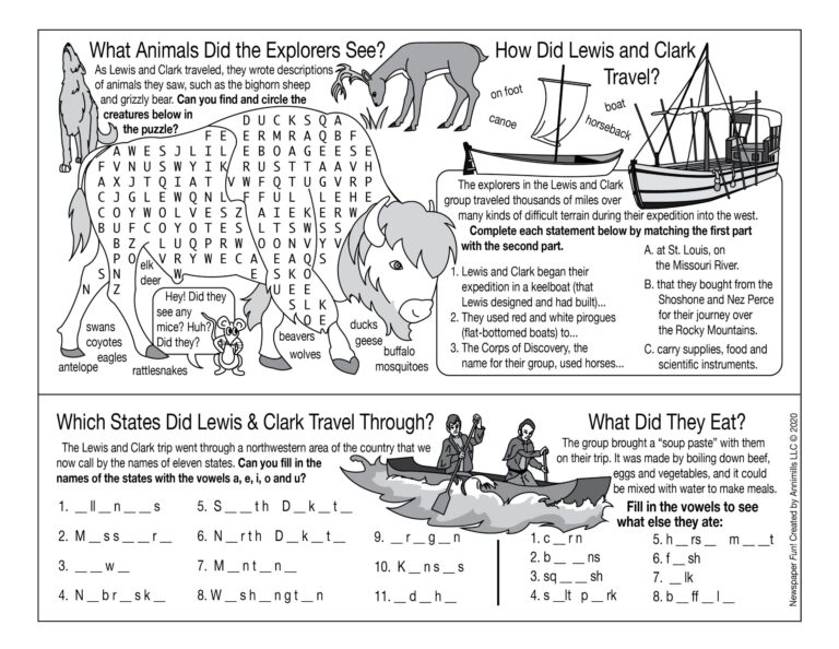 Lewis Clark United States Expedition Puzzle Activity Set Made By Teachers